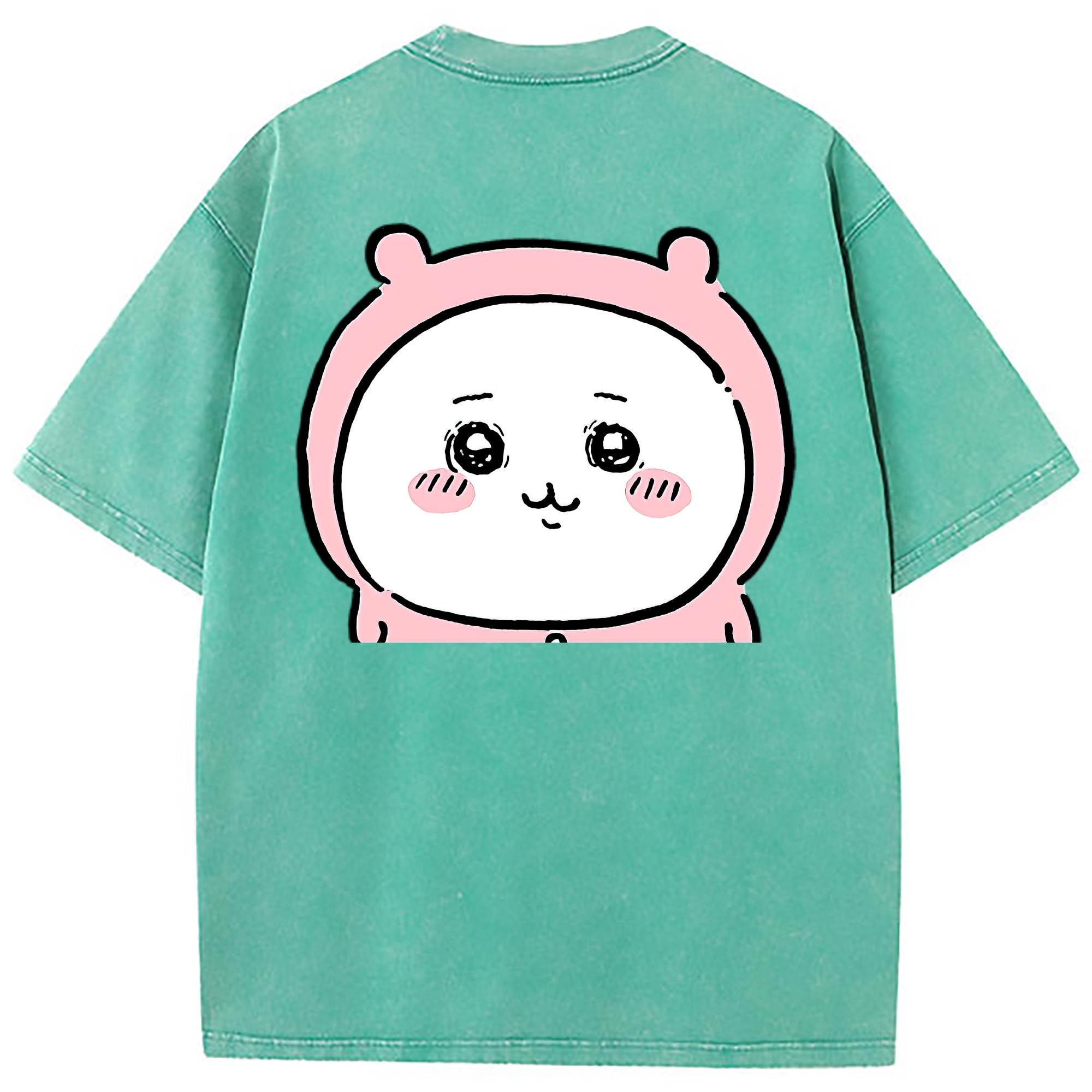 （画像用） ちいかわ ちいかわ Chii-kawa chiikawa 綿100% ヴィンテージ風 半袖Tシャツ（背面プリント）